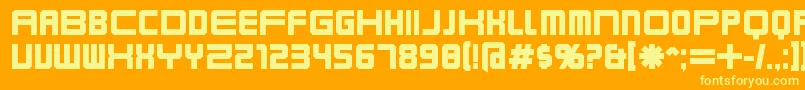 フォントKarnivoreBold – オレンジの背景に黄色の文字