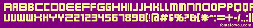 KarnivoreBold Font – Yellow Fonts on Purple Background