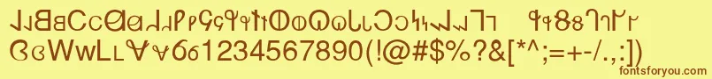 Desert Font – Brown Fonts on Yellow Background