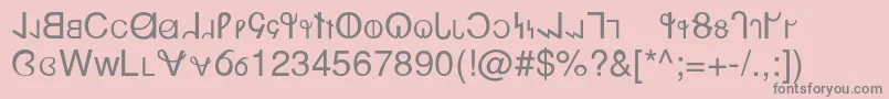 Desert Font – Gray Fonts on Pink Background