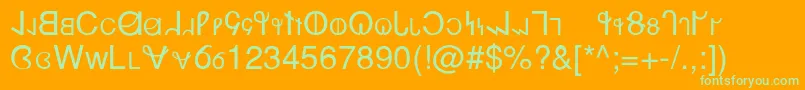 Desert Font – Green Fonts on Orange Background