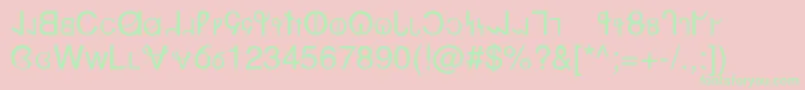 Desert Font – Green Fonts on Pink Background