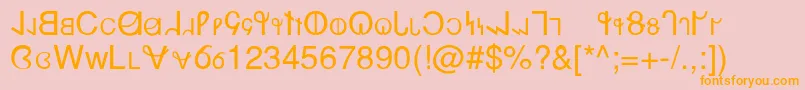 Desert Font – Orange Fonts on Pink Background