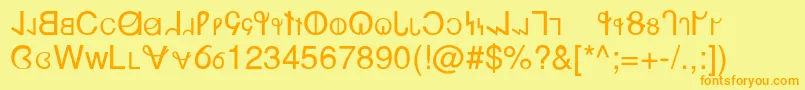 Desert Font – Orange Fonts on Yellow Background
