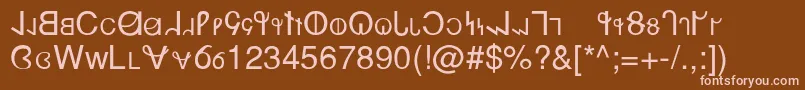 Desert Font – Pink Fonts on Brown Background