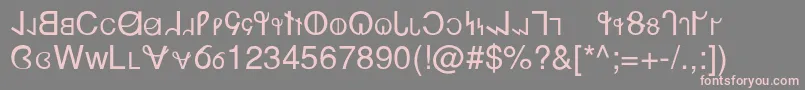 Desert Font – Pink Fonts on Gray Background