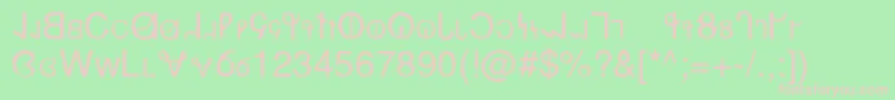 Desert Font – Pink Fonts on Green Background