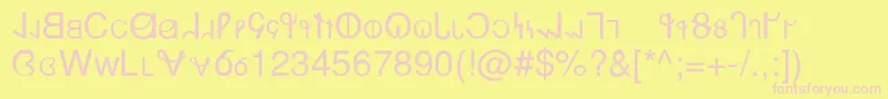 Desert Font – Pink Fonts on Yellow Background