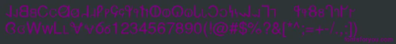 Desert Font – Purple Fonts on Black Background
