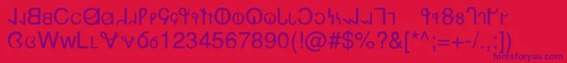 Desert Font – Purple Fonts on Red Background