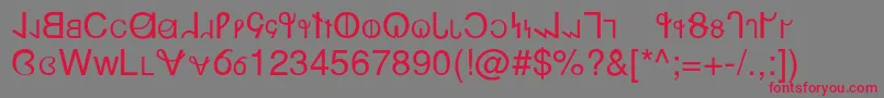 Desert Font – Red Fonts on Gray Background
