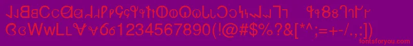 Desert Font – Red Fonts on Purple Background