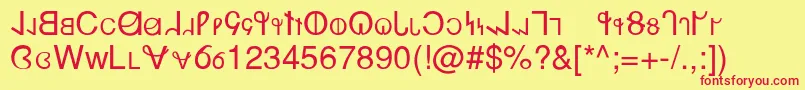 Desert Font – Red Fonts on Yellow Background