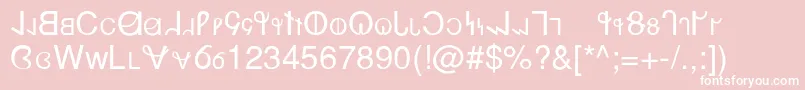 Desert Font – White Fonts on Pink Background