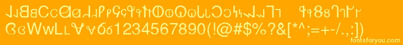 Desert Font – Yellow Fonts on Orange Background