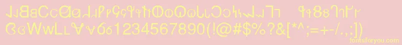 Desert Font – Yellow Fonts on Pink Background