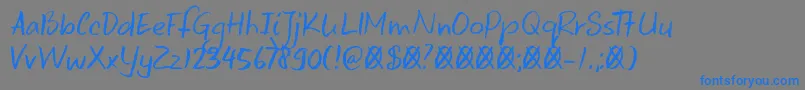 DkKeswick Font – Blue Fonts on Gray Background