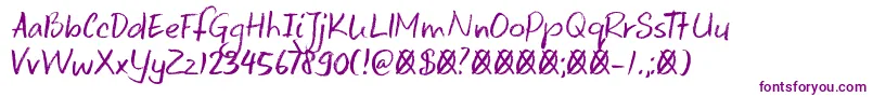 DkKeswick Font – Purple Fonts on White Background