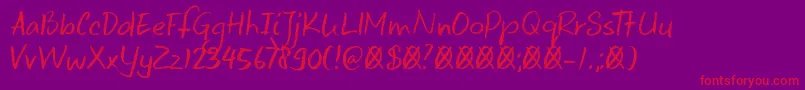 DkKeswick-Schriftart – Rote Schriften auf violettem Hintergrund
