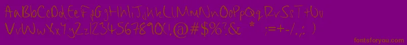 ChippyHandwriting Font – Brown Fonts on Purple Background