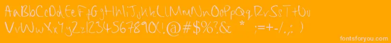 ChippyHandwriting Font – Pink Fonts on Orange Background