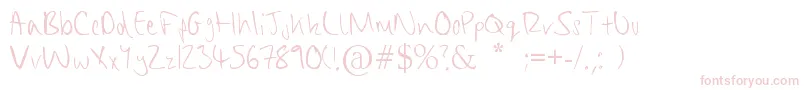 ChippyHandwriting Font – Pink Fonts on White Background