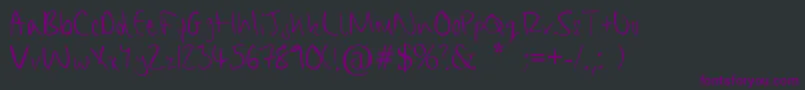 ChippyHandwriting Font – Purple Fonts on Black Background