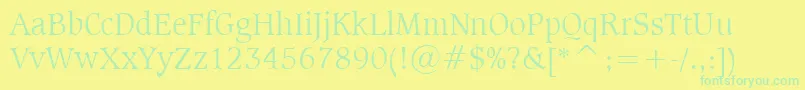 Sudblt-Schriftart – Grüne Schriften auf gelbem Hintergrund