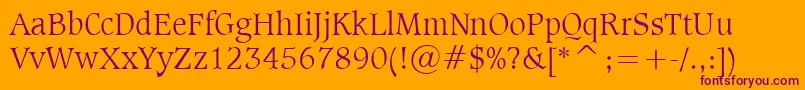 Sudblt Font – Purple Fonts on Orange Background