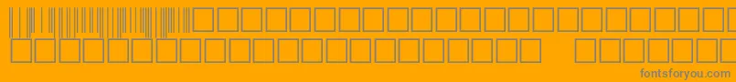 フォントFimcodestt – オレンジの背景に灰色の文字