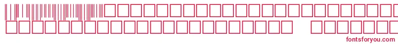 フォントFimcodestt – 白い背景に赤い文字