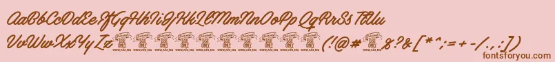 ArtelyinksPersonalUse Font – Brown Fonts on Pink Background