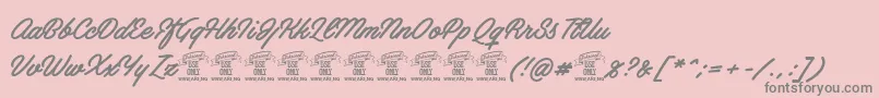 ArtelyinksPersonalUse Font – Gray Fonts on Pink Background