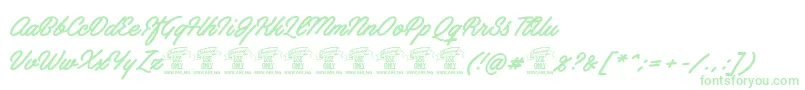 ArtelyinksPersonalUse Font – Green Fonts on White Background