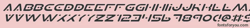 PlanetSExpandedItalic Font – Black Fonts on Pink Background