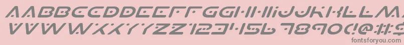 PlanetSExpandedItalic Font – Gray Fonts on Pink Background