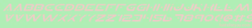 PlanetSExpandedItalic Font – Pink Fonts on Green Background