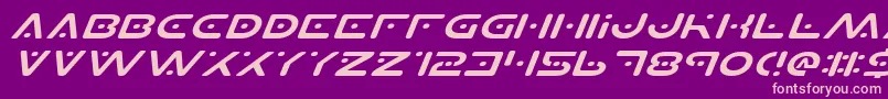 PlanetSExpandedItalic Font – Pink Fonts on Purple Background