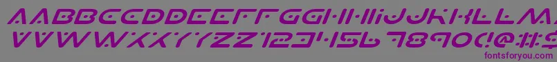 PlanetSExpandedItalic Font – Purple Fonts on Gray Background