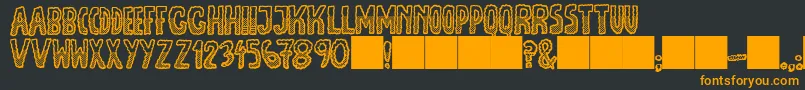 JmhEscamasWhiteDown Font – Orange Fonts on Black Background