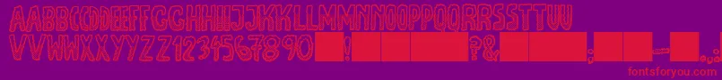 JmhEscamasWhiteDown Font – Red Fonts on Purple Background