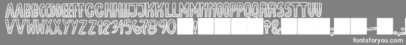 JmhEscamasWhiteDown Font – White Fonts on Gray Background