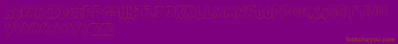 Secretsaucelight Font – Brown Fonts on Purple Background