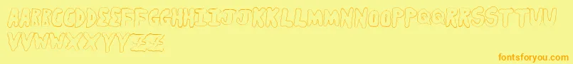 Secretsaucelight Font – Orange Fonts on Yellow Background