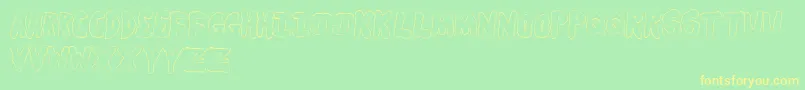 Secretsaucelight Font – Yellow Fonts on Green Background