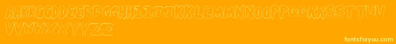 Secretsaucelight Font – Yellow Fonts on Orange Background