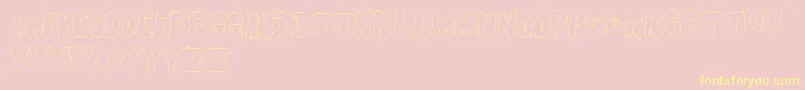 Secretsaucelight-Schriftart – Gelbe Schriften auf rosa Hintergrund