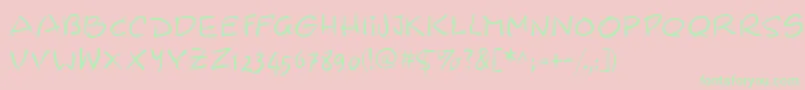 Adastra Font – Green Fonts on Pink Background