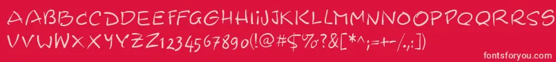 Adastra Font – Pink Fonts on Red Background