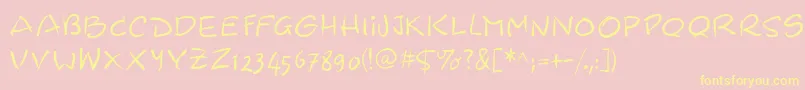 Adastra Font – Yellow Fonts on Pink Background